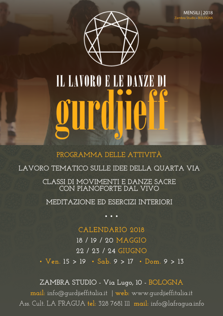 Gurdjieff Bologna - Calendario 2018