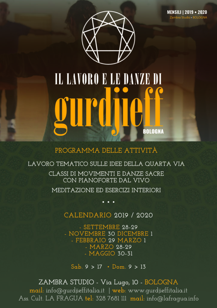 Gurdjieff Bologna - Calendario 2019-2020